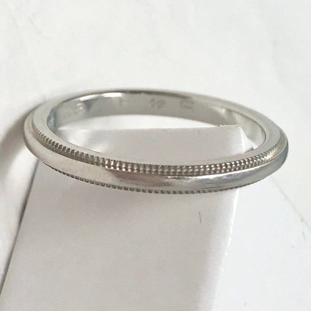 950 Platinum Tiffany & Co. Ring  Classic Milgrain Band (Listing for ONE Ring)